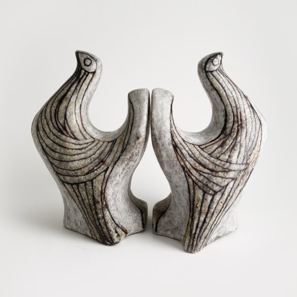 2 Ceramics bookends by Marcel Noverraz