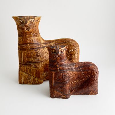 2 ceramics cats by Bertil Vallien, Rörstrand_0