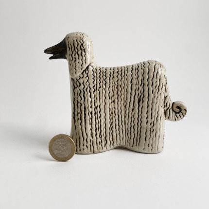 Ceramic afghan dog by Lisa Larson for Gustavsberg