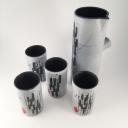ceramic jug and 4 cups by Francois Caleca, vallauris_1