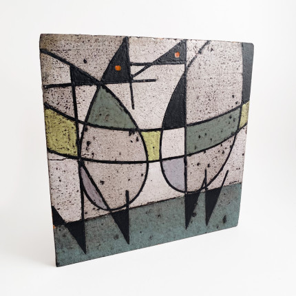 Ceramic wall tile / plate André Gigon
