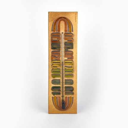 French ceramic thermometer by Roge Capron, Vallauris, France