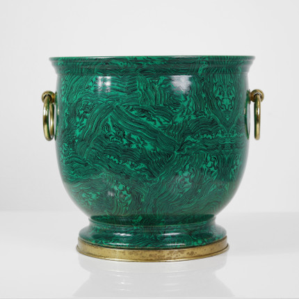 Italian Mangani ceramic planter like Fornasetti Firenze, 60s