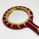 Red and gold "Graal" Mithé Espelt french ceramic mirror_9