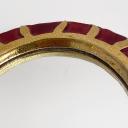 Red and gold "Graal" Mithé Espelt french ceramic mirror_8