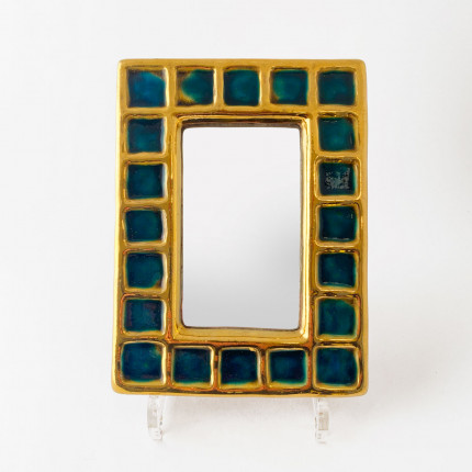 Small ceramic mirror by Francois Lembo, France