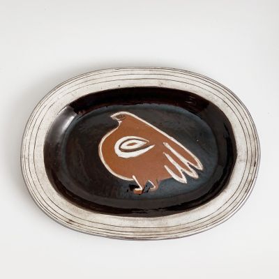 Swiss ceramic charger by Margaret Linck circa 1950_0