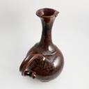 Signed swiss red / brown ceramic jug designed as a bird_5