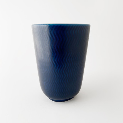 Blue ceramic vase Marselis by Nils Thorsson for Royal Copenhagen