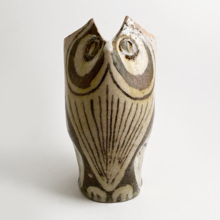 Vintage ceramic vase designed as an owl
