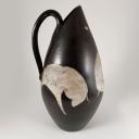 Vintage mid-century ceramic vase with buffalos_4