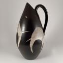 Vintage mid-century ceramic vase with buffalos_2