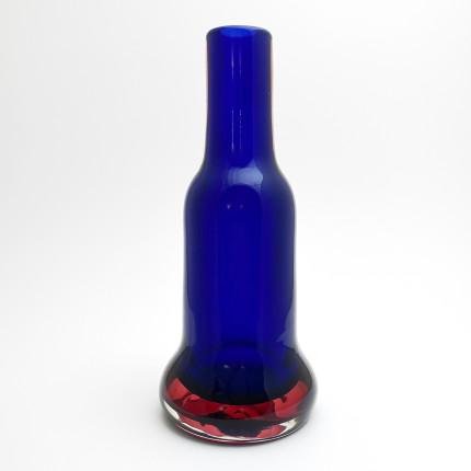 Blue and red sommerso vase by Seguso, Murano