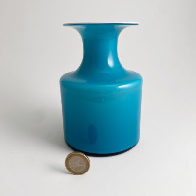 Blue vase vase Carnaby by Per Lütken for Holmegaard, Denmark_0