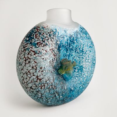 Large vase "Reef" by Kjell Engman with with fish for Kosta Boda_0