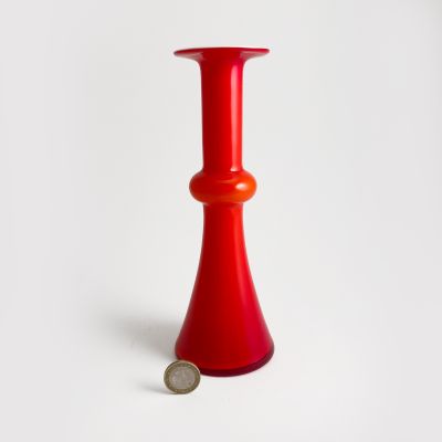 Red vase vase Carnaby by Per Lütken for Holmegaard, Denmark_0