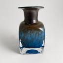 Small blue vase by Bertie Vallien for Kosta Boda_1