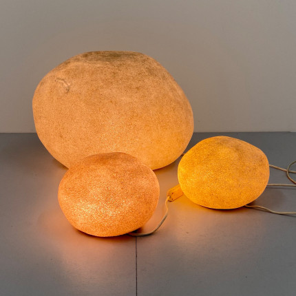 Dora "Rock Stone" Floor Lamp by André Cazenave for Roland Jamois  1970s