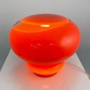 Italian mushroom designer red / orange murano glas lamp_1