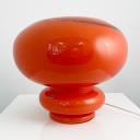 Italian mushroom designer red / orange murano glas lamp_5