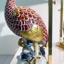 Pair of ceramic lamp pheasant Capodimonte SPR Italy_11