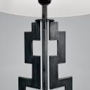 Vintage black iron brutalist lamp_2