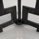 Vintage black iron brutalist lamp_4