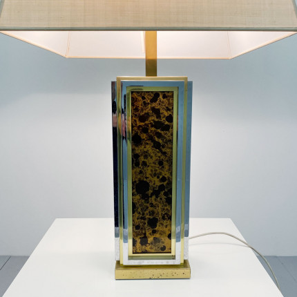 Vintage table lamp by Willy Rizzo, Italy, circa 1970