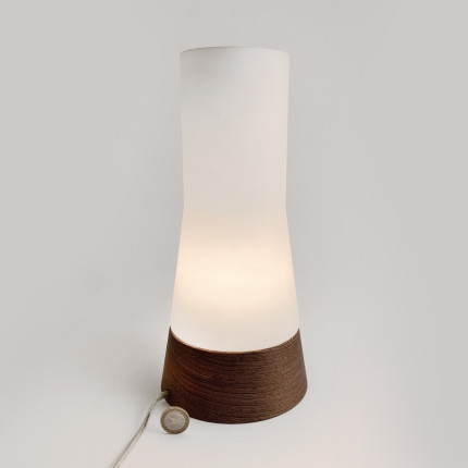 Vintage Philips teak and glass lamp 60s