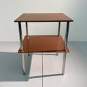 vintage tubular steel side table with metal shelf_6