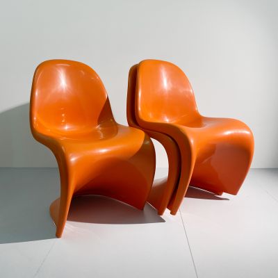 Set of 4 Verner Panton chairs, Hermann Miller, Fehlbaum 1973_0