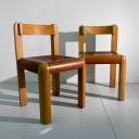 6 brutalist wood and leather chairs_4