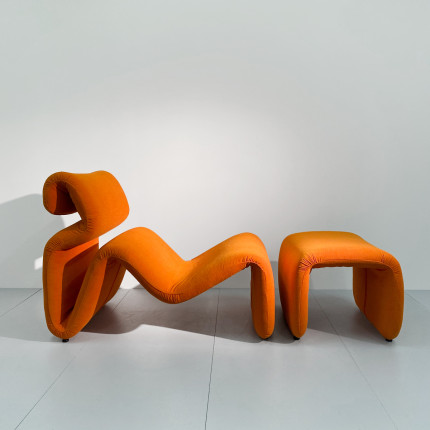 "Etcetera" Jan Ekselius lounge chair and ottoman