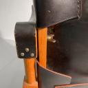 Safari chair design by W. Kienzle, black leather and wood_6