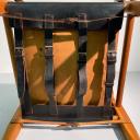 Safari chair design by W. Kienzle, black leather and wood_11