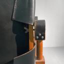 Safari chair design by W. Kienzle, black leather and wood_4