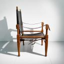 Safari chair design by W. Kienzle, black leather and wood_3