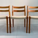 Set of 5 chairs Modell 84 von Niels O. Møller für JL Moller, Denmark_8