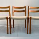 Set of 5 chairs Modell 84 von Niels O. Møller für JL Moller, Denmark_8