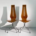 Suite of 5 Lyra dining chairs by Théo Haeberli_3
