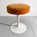 Vintage Eero Saarinen white swivel stool Knoll_5
