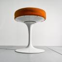 Vintage Eero Saarinen white swivel stool Knoll_4