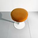 Vintage Eero Saarinen white swivel stool Knoll_1