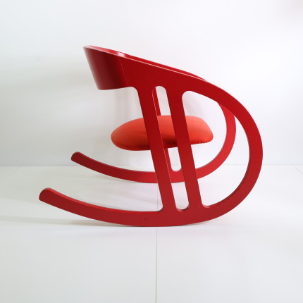 vintage swiss designer Bruno Rey rocking chair Dieter