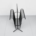 Black metal magazine rack by Mathieu Mategot_1