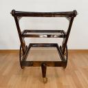 Tea trolley in lacquered goatskin by Aldo Tura, Milano_5