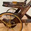 Tea trolley in lacquered goatskin by Aldo Tura, Milano_14