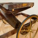 Tea trolley in lacquered goatskin by Aldo Tura, Milano_4