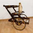 Tea trolley in lacquered goatskin by Aldo Tura, Milano_1