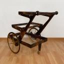 Tea trolley in lacquered goatskin by Aldo Tura, Milano_10